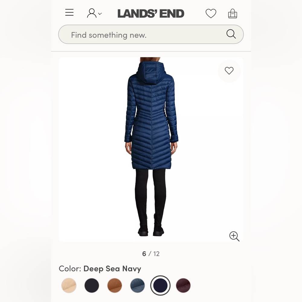 Lands End women’s Wanderweight Down Coat. Size XS (2/4) - Picture 3 of 10